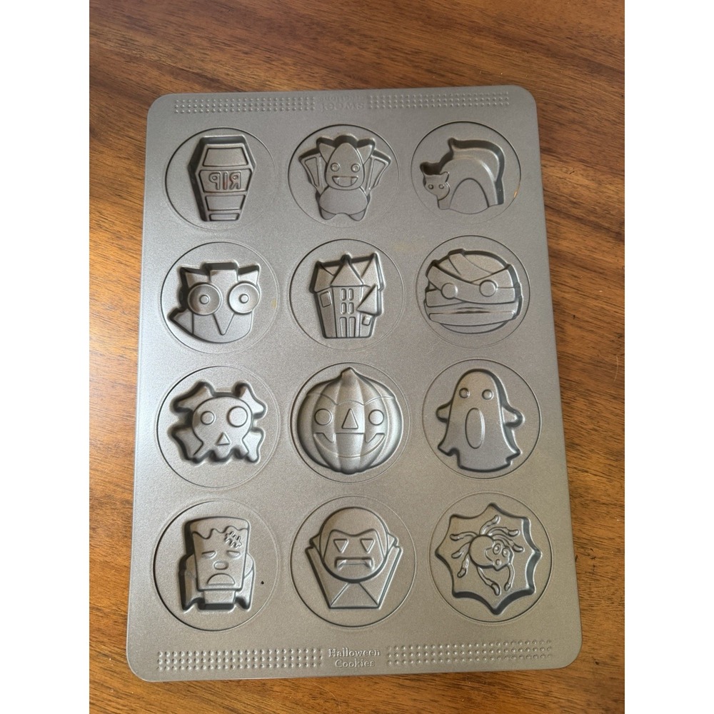 Halloween Spooky Shapes Cookie Pan - 12 Designs - Non-Stick